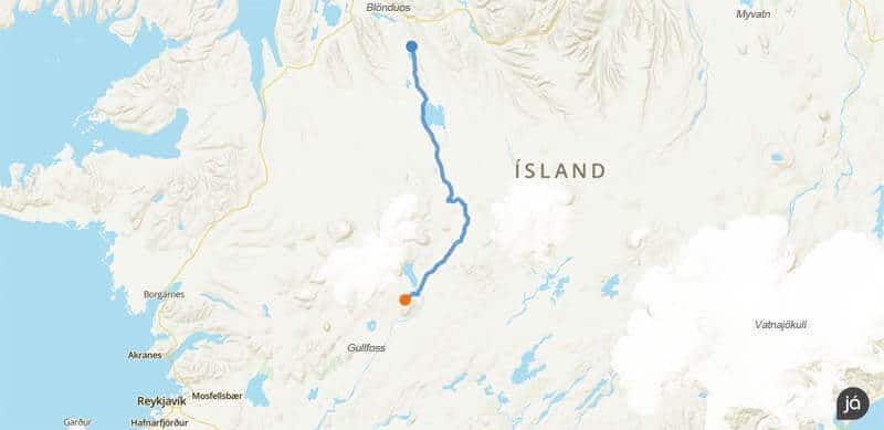 Die Kjölur Route durchs isländische Hochland