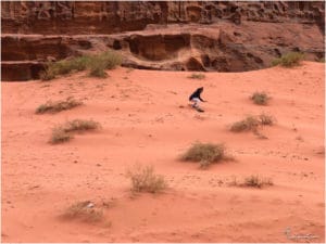 Sandboarding in Wadi Rum